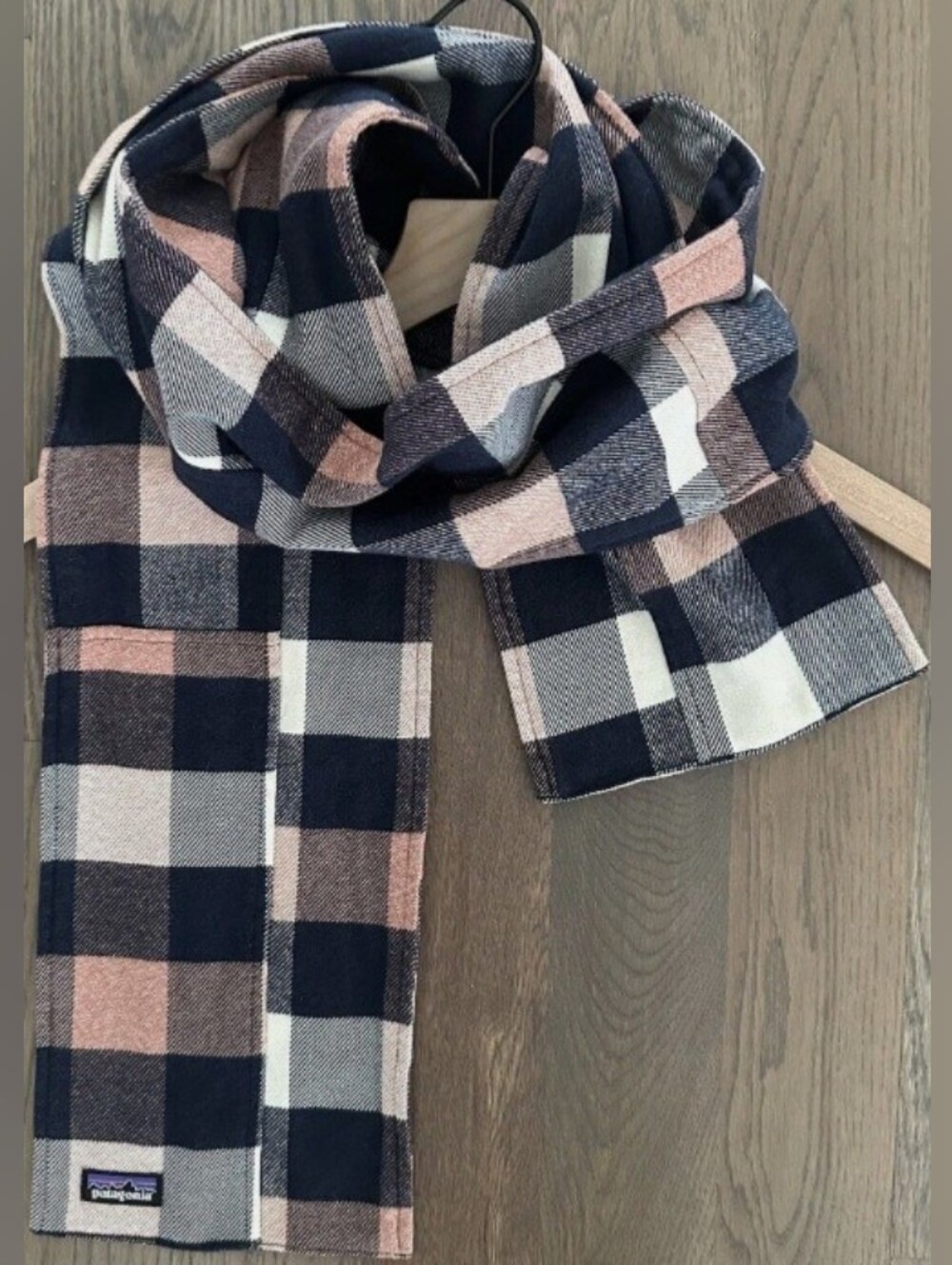 Patagonia Women's Flannel Plaid Fjord Scarf. Patchwork. Long.